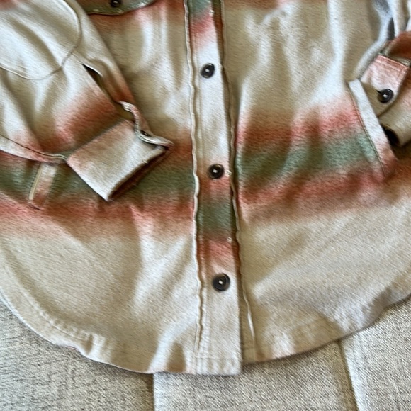 FREE PEOPLE PRINTED RUBY SHIRT JACKET OVERSIZED XS - Picture 5 of 15